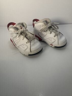 Air Jordan 6 Retro Carmine Toddler Size 5C White Red Black DV3606-162